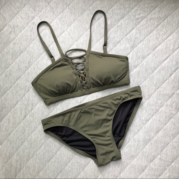 michael kors olive green swimsuit